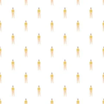 Man human figure standing seamless pattern background Illustrazione stock