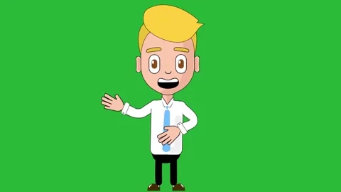 Man Hungry Animation Character Loop Alpha Stock Footage 218315841