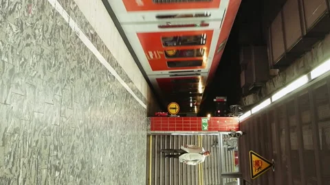 Man in a hurry to catch a metro train Stock Footage 91150754