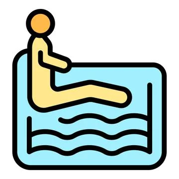 Man hydro pool icon vector flat Stock Illustration