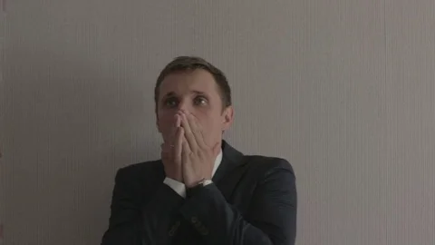 A man in hysterics Stockbeeldmateriaal 78224305