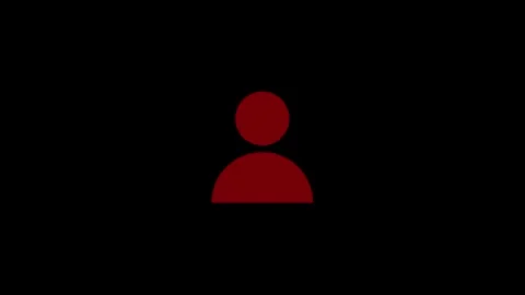 Man icon animation on a black background. person icon isolated animation. 4.. 库存影片 340487393
