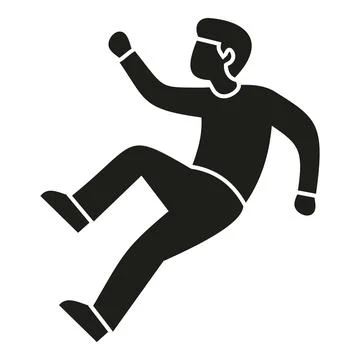 Man icon floating weightless experiencing zero gravity Stock Illustration