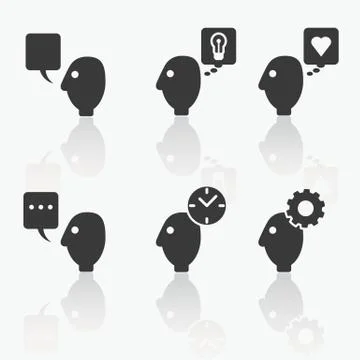 Man with icon Stock Illustration