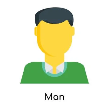 Man icon isolated on white background Free Stock Illustration