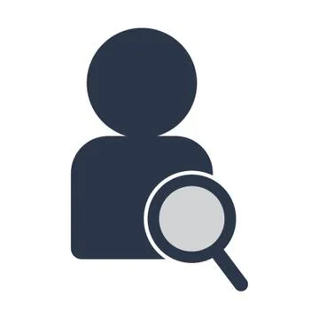 Man Icon With Magnifier Stock-Illustration