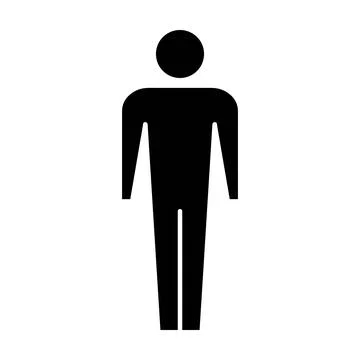 Man icon open arms vector male person with raised hands symbol  Stock Illustration