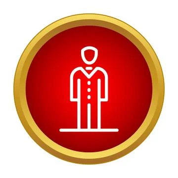 Man icon representing user profile or business professional Stock Illustration