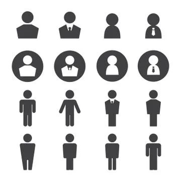 Man icon set Stock Illustration