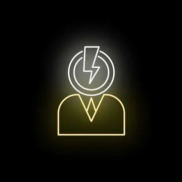 Man icon showing idea generation and power thinking Stock-Illustration