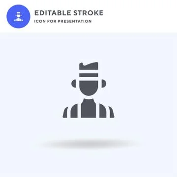 Man icon vector, filled flat sign, solid pictogram isolated on white, logo Stock Illustration