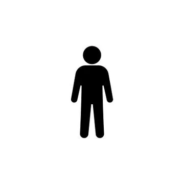 Man icon. vector illustration black on white background Stock Illustration