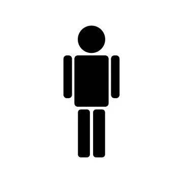 Man Icon vector. Simple flat symbol. Perfect Black pictogram illustration on  Illustrazione stock