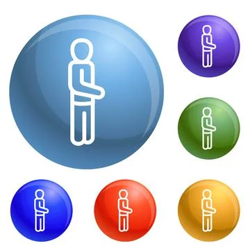 Man icons set vector Illustrazione stock