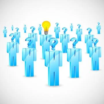 Man with Idea Stock Illustration