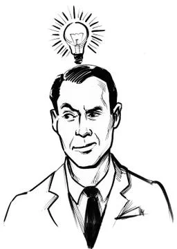Man with idea Stock Illustration