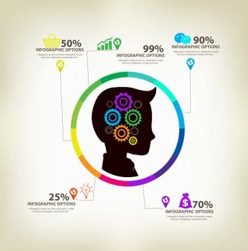 Man ideas infographic concept Stock Illustration