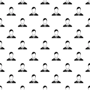 Man with identity name card pattern, simple style Stock Illustration