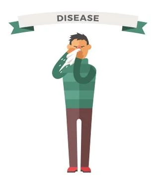 Man illness vector illustration Stock Illustration