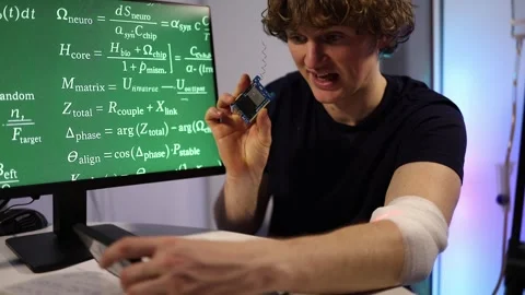 Man improves biohacking setup after failed experiment at home Stock Footage 324444331