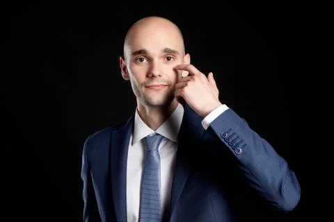 Man Improves Eye Stock Photos