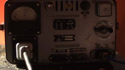 A man includes a voltage transmitter Stock-Footage 86068700