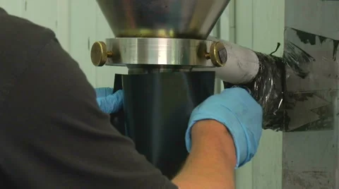 Man ink bottling Stock-Footage 53454716