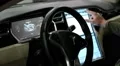 Man inside Tesla electromobile HD Footage