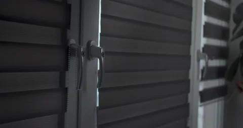 Man installing cassette roller blinds on windows Stock Footage 148433277