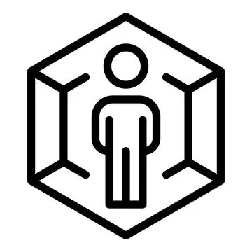 Man integrity icon outline vector. Core mission Stock Illustration