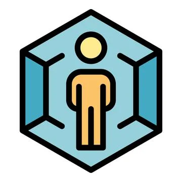 Man integrity icon vector flat Illustrazione stock