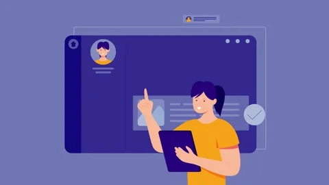 Man interacting with digital interface screen. Stock Footage 334364512