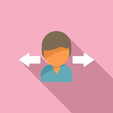 Man interaction icon flat vector. Digital community 스톡 일러스트