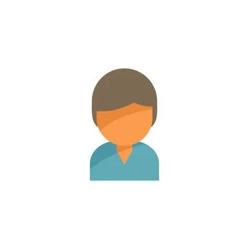 Man interaction icon flat vector. Digital community Illustrazione stock