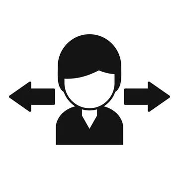 Man interaction icon simple vector. Digital community Stock Illustration