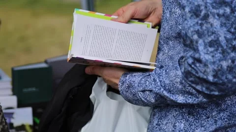 A man interested in a book Stock Footage 66587087