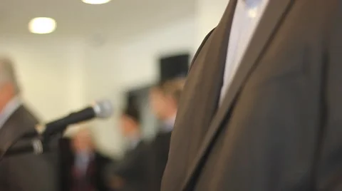 Man Interview press media handheld camera Stock Footage 59716440