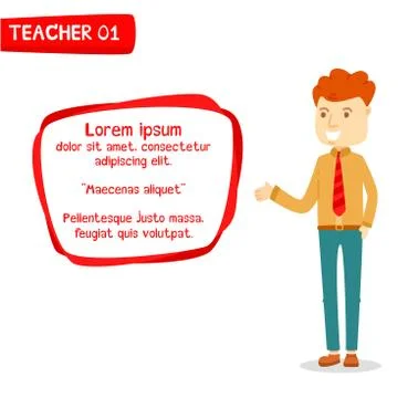 Man introducing with text box, Young man in formal clothes presenting with te イラスト素材