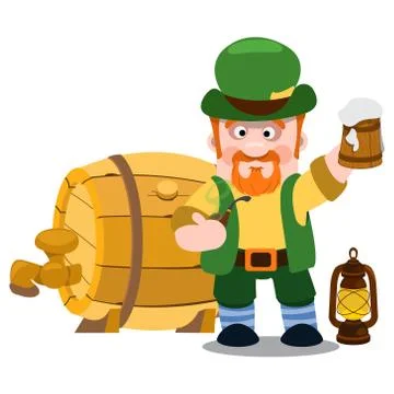 Man in the Irish pub. St. Patrick s Day. イラスト素材