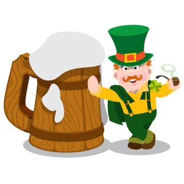 Man in the Irish pub. St. Patrick s Day. イラスト素材