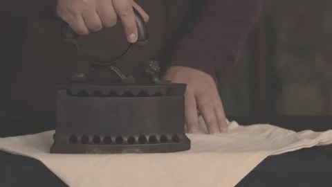 Man ironing clothes Stock Footage 133781609