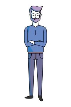 Man isolated icon 스톡 일러스트