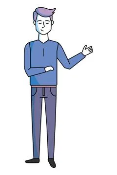 Man isolated icon Illustrazione stock