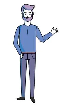 Man isolated icon 스톡 일러스트