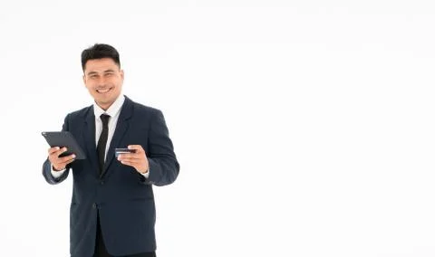 A  man isolated on a white background Stock-Fotos