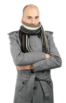 Man isolated on white Stock Photos