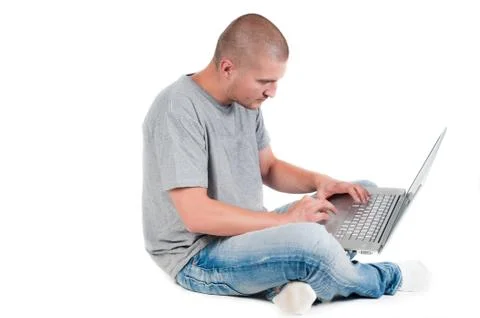 Man isolated on white 写真素材