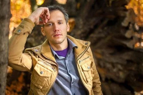 Man in jacket Stock Photos