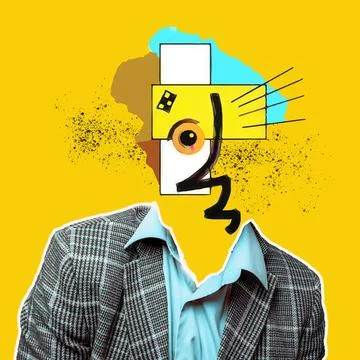 Man in a jacket. Pop-art modern illustration for your design. Fotos de archivo