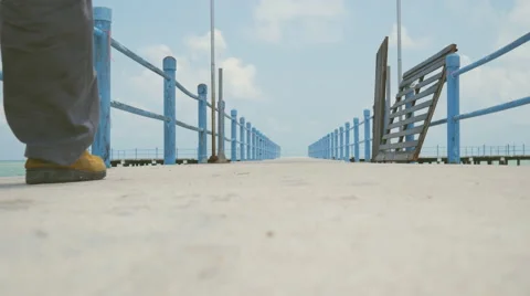 Man on the jatty 動画素材 63790270